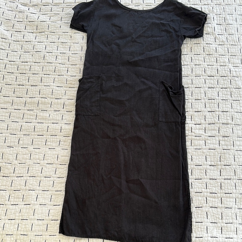 Christy Dawn Black Linen Dress